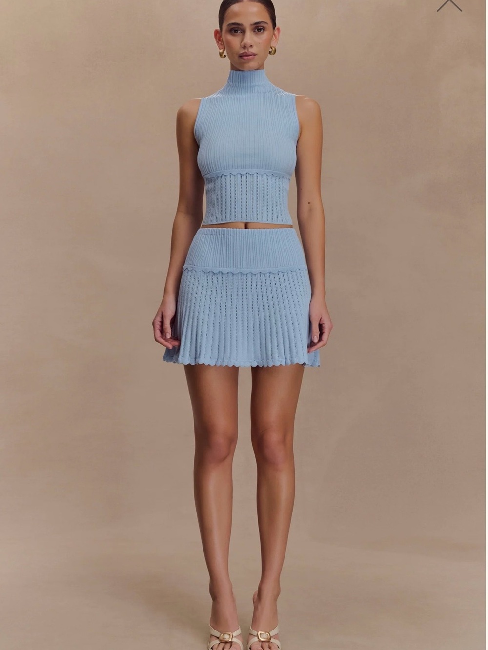 Meshki Light Blue Knit Set